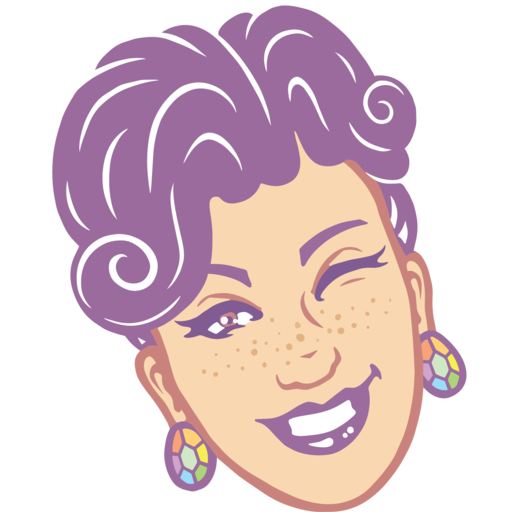 Judy, the smiling Good Judy's mascot